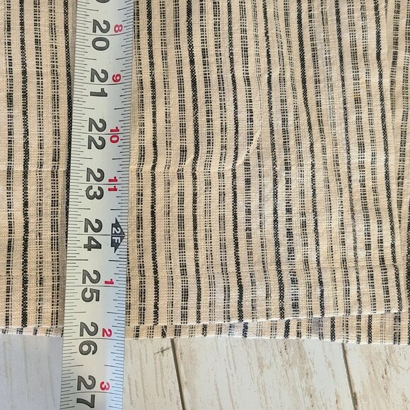 Eileen Fisher Stripe 3/4 Sleeve Boxy Organic Cotton Jacket Open Front Classic XL - Picture 7 of 9